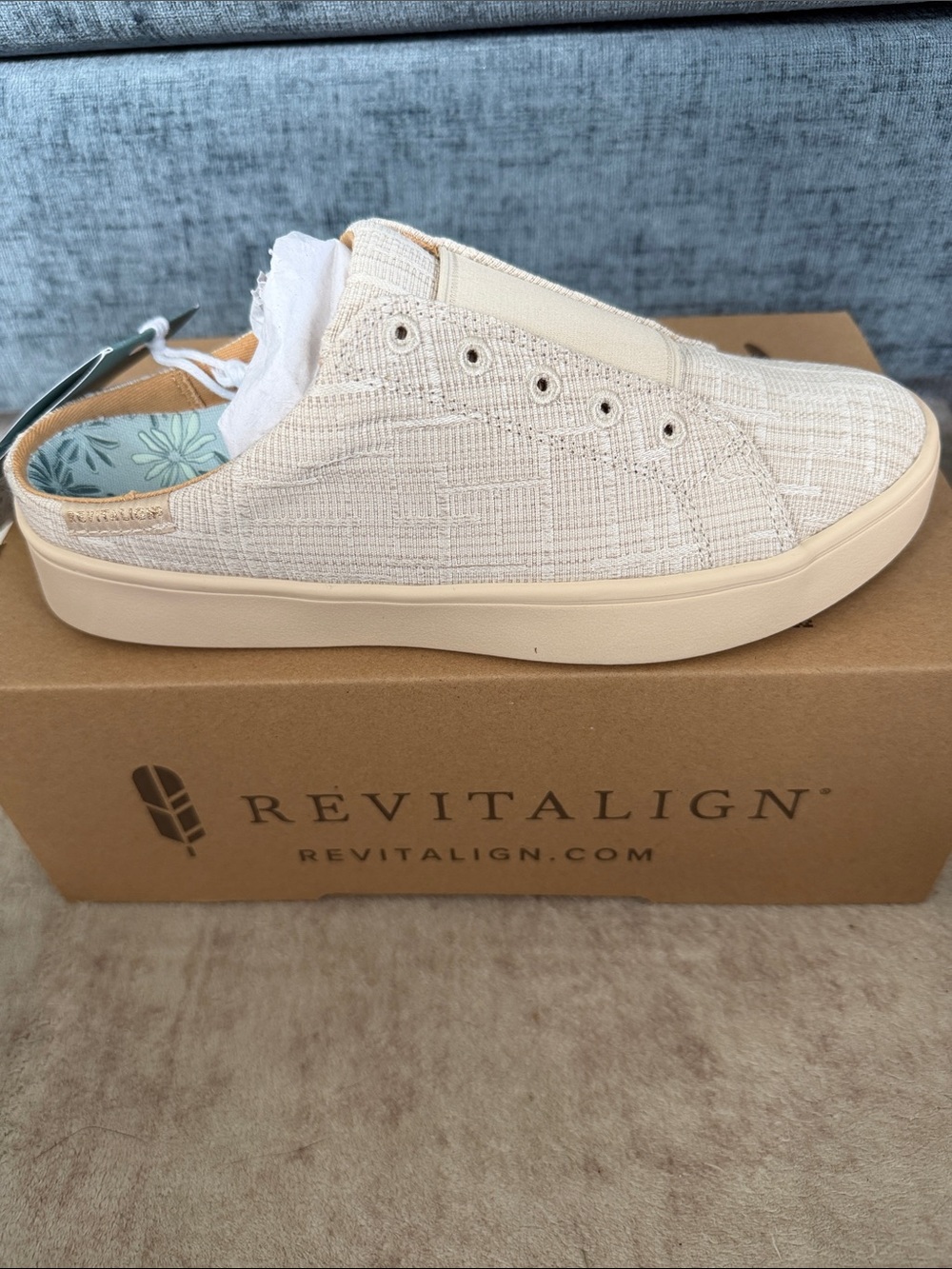 REVITALIGN Women’s Harmony Petal Slip-On Sneaker in Cream